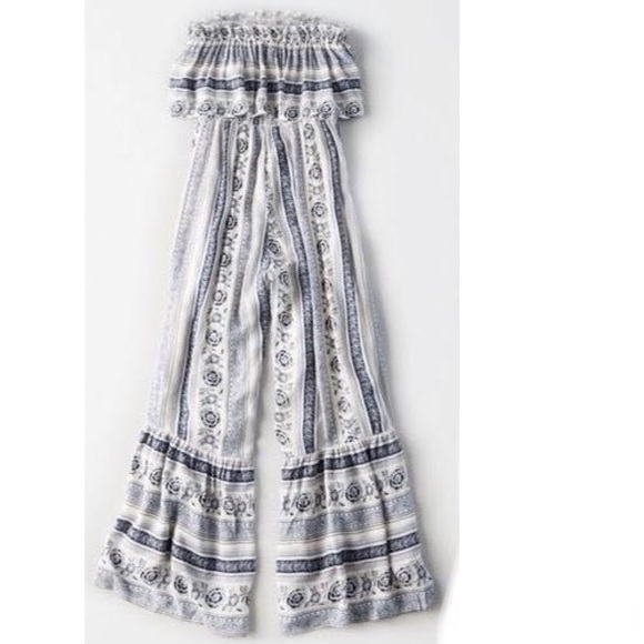 American Eagle Outfitters Pants - American Eagle ruffle wide leg jumpsuit